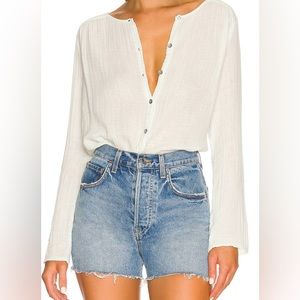 Michael Stars | Zia Buttondown Top | Size: M | Color: Mist